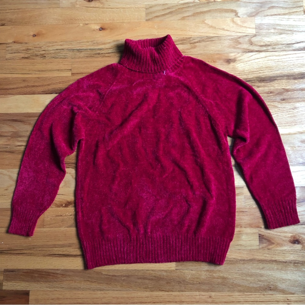 Red Chunky Turtleneck Sweater NWT